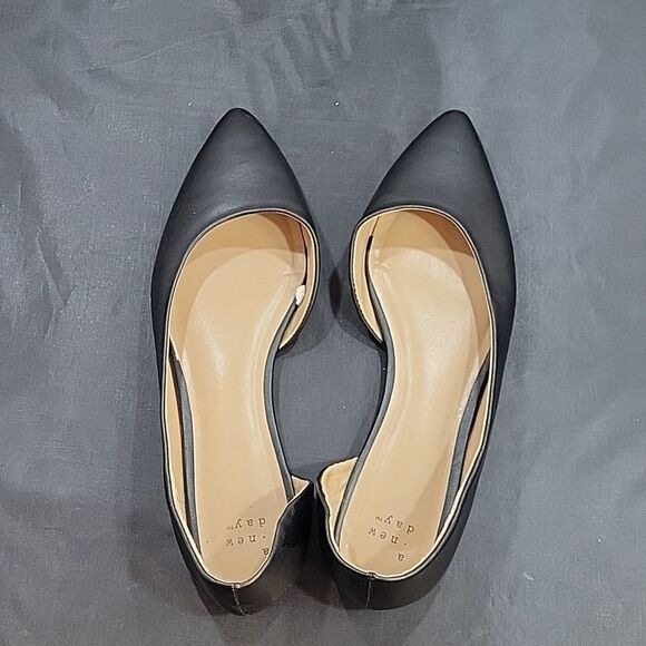 A.NEW DAY D'ORSAY POINTED TOE SLIP-ON WOMEN"S FLAT SHOE - Picture 6 of 14